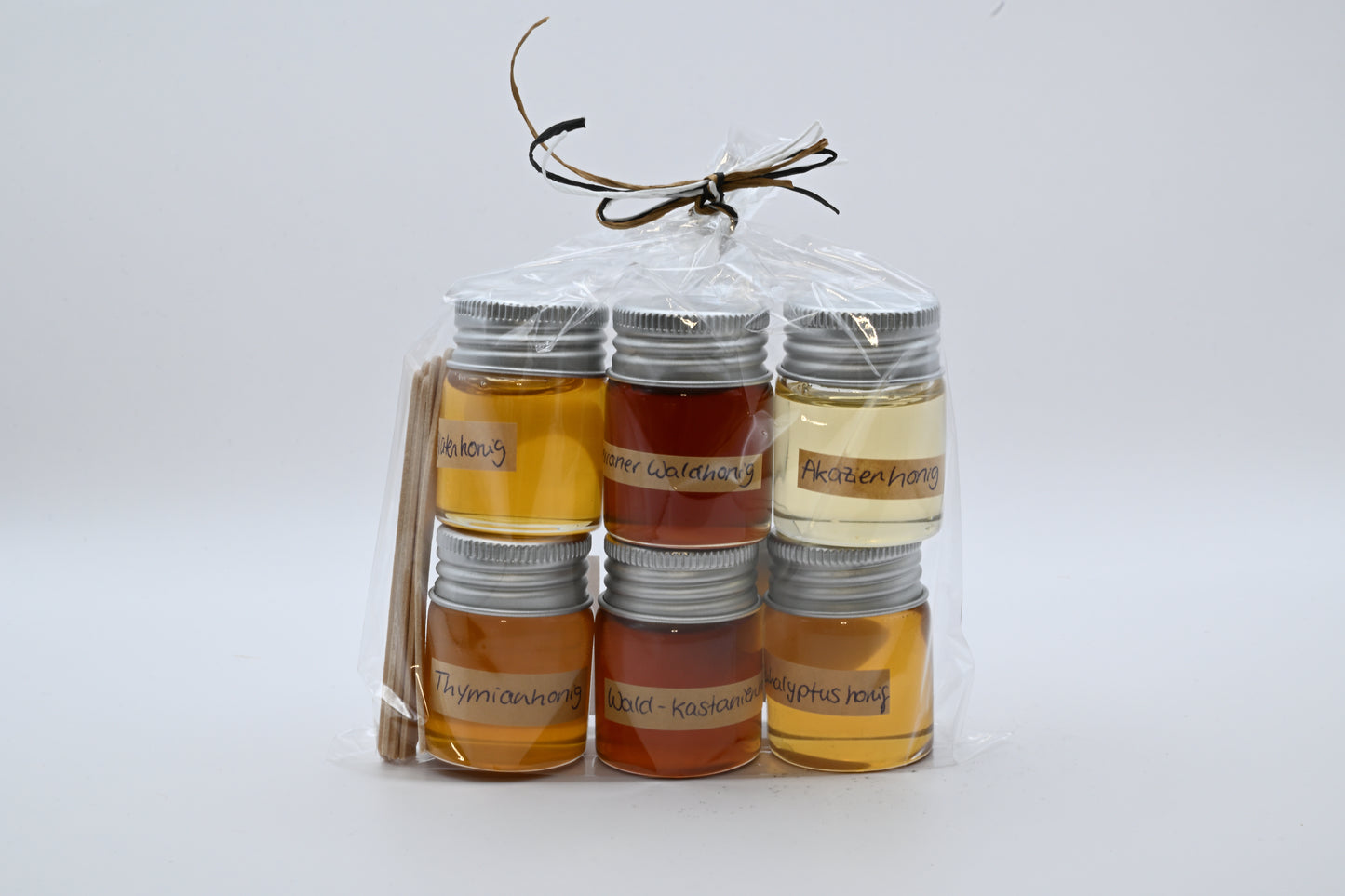 Honey tasting set – 6 varieties of 20 g each